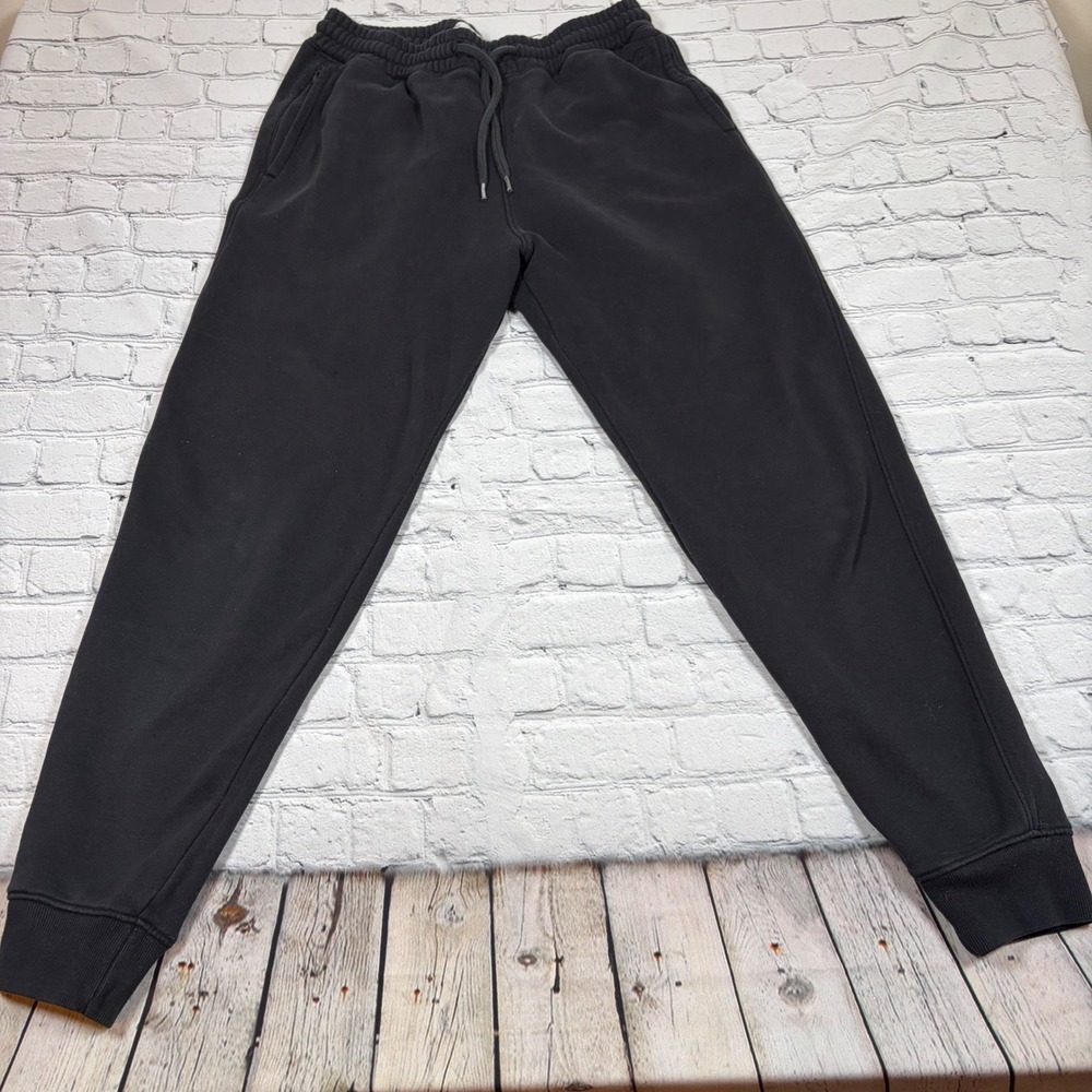 Hollister Mens Joggers Black Fleece Lined Sweatpants Size M